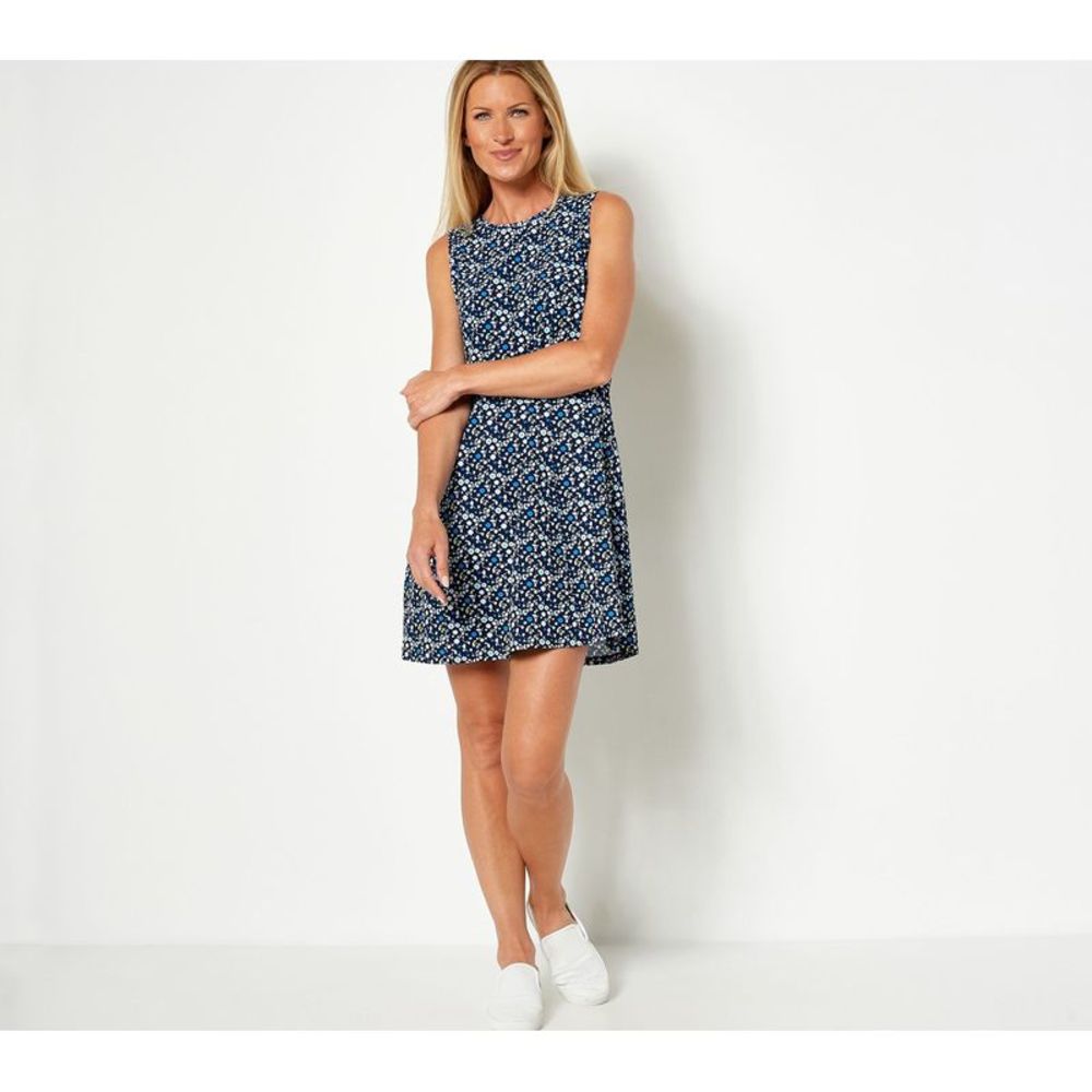 AB by Addison Bay Women's Dress Sz L Panama Blue A481953